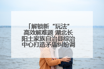 解锁新“玩法” 高效解难题 湖北长阳土家族自治县综治中心打造矛盾纠纷调处“终点站”
