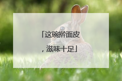 这碗擀面皮，滋味十足