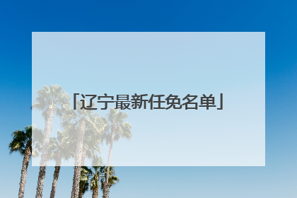辽宁最新任免名单
