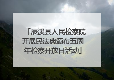 辰溪县人民检察院开展民法典颁布五周年检察开放日活动