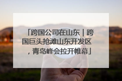 跨国公司在山东｜跨国巨头抢滩山东开发区，青岛峰会拉开帷幕
