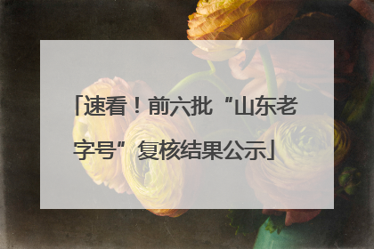 速看！前六批“山东老字号”复核结果公示