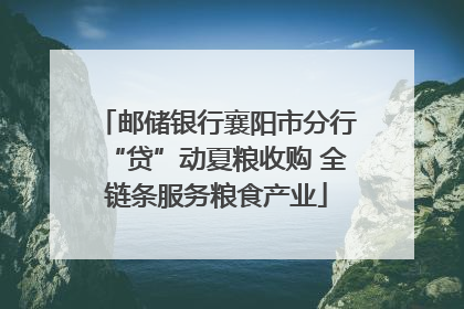 邮储银行襄阳市分行“贷”动夏粮收购 全链条服务粮食产业
