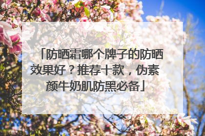 防晒霜哪个牌子的防晒效果好？推荐十款，伪素颜牛奶肌防黑必备
