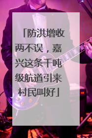 防洪增收两不误，嘉兴这条千吨级航道引来村民叫好