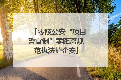 零陵公安“项目警官制”零距离规范执法护企安