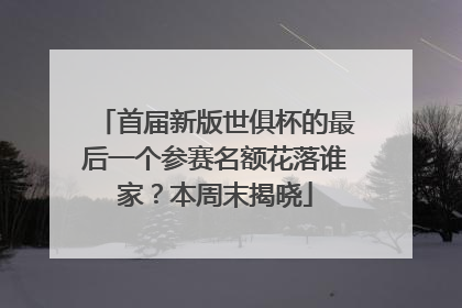 首届新版世俱杯的最后一个参赛名额花落谁家？本周末揭晓