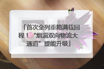 首次全列重箱满载回程！“烟淄双向物流大通道”提能升级