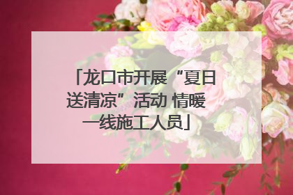 龙口市开展“夏日送清凉”活动 情暖一线施工人员