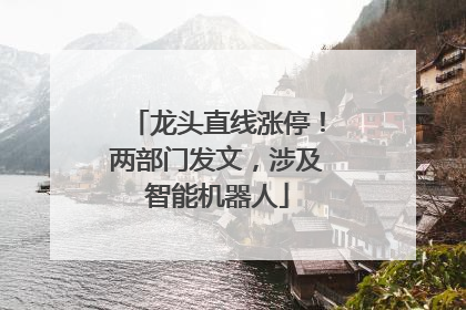 龙头直线涨停！两部门发文，涉及智能机器人