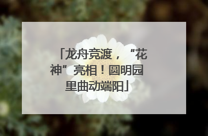 龙舟竞渡，“花神”亮相！圆明园里曲动端阳