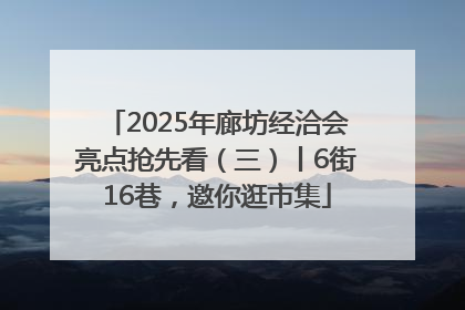 2025年廊坊经洽会亮点抢先看（三）丨6街16巷，邀你逛市集