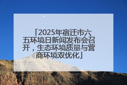2025年宿迁市六五环境日新闻发布会召开，生态环境质量与营商环境双优化