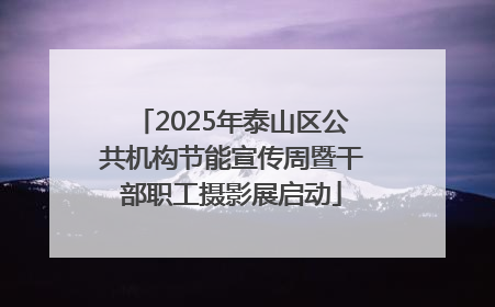 2025年泰山区公共机构节能宣传周暨干部职工摄影展启动