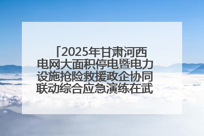 2025年甘肃河西电网大面积停电暨电力设施抢险救援政企协同联动综合应急演练在武威成功举行