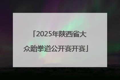 2025年陕西省大众跆拳道公开赛开赛