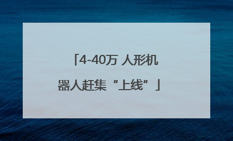 4-40万 人形机器人赶集“上线”