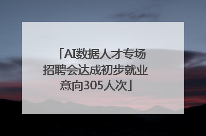 AI数据人才专场招聘会达成初步就业意向305人次